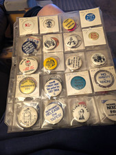 Vintage Richard Nixon Watergate Political Campaign Pinback Button Lot picture