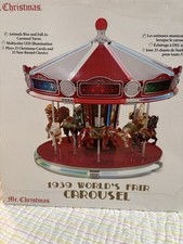 Mr. Christmas Animated Musical Carousel-1939 World's Fair Carousel Tested Works picture
