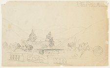 Frederic Edwin Church Guapulo Church Quito Vintage Sketch Reprint Wall Art picture