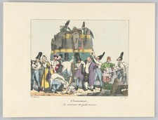 Langlume Customs Officers Vintage 1820s French Satire Reprint Wall Art picture