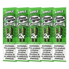 Double Platinum Wraps - Green Apple Flavor Wraps - 5 Pouches (2 Per Pack) picture