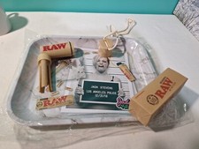 Raw Jada Stevens Limited Edition 13x11 Lg Rolling Tray With Cone Stash Container picture