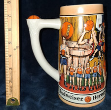 1991 Budweiser Heroes of the Hardwood Beer Stein NIB Ceramarte Basketball CS153 picture