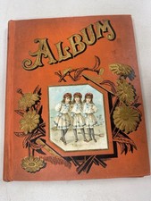 Antique Victorian (1800s) Trade Cards Rewards Of Merit Scrapbook Album picture