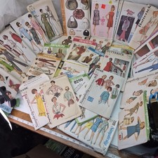 75 Vintage Sewing Pattern Lot Simplicity Butterick McCall Early 40s 50s 60s 70s picture