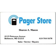 Pager Store Sharon A Mason Baltimore MD Vintage Business Card STB7-BC16 picture