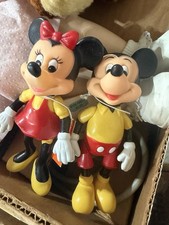 Vintage Mickey Mouse and Minnie Mouse Soft Vinyl Figures (Set of 2) - 1970s picture