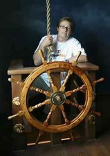 NEW 36 inches Pirates wonderful home decor Ship Wheel Wooden Captain Boat Gaston picture