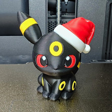Umbreon Christmas Santa Hat 3D Printed Pokémon Figure Holiday Collectible Decor picture