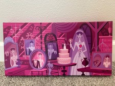 A Gruesome Widow Canvas Shag Art of Disney Haunted Mansion Disney World Parks picture