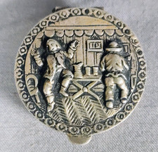 Antique 1800s German 800 Silver High Relief Tavern Box w/ Hidden Maker Signature picture