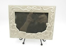 Vintage Pewter Baby Picture Frame  8 X 6 picture
