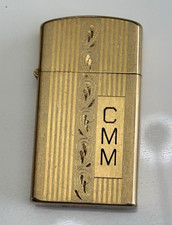 Vintage zippo slim line 10k GOLD FILLED - BRAND NEW (never used) picture