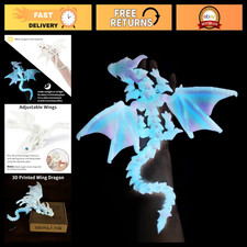 3D Printed Dragon with Wings,3D Printed Animals Toys,Flexible Articulated Winged picture