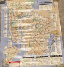Official Original MTA NYC In Car Subway Map 2004 23”x28” - Non Folded Map picture
