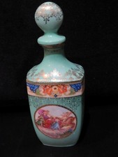 BEAUTIFUL 19TH CENTURY PAINTED NEOCLASSICAL PORCELAIN BOTTLE 1861 PREZ SAXE picture