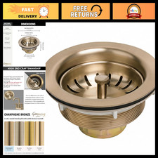 Champagne Bronze Kitchen Sink Drain,Fit 3.5 inch Standard Sink picture