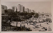 RPPC BRAZIL - Santos - Praia Do Gonzaga - Photo Postcard picture