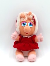 Vintage 1978 Miss Piggy Christmas Stuffed Plush Muppet Baby 11