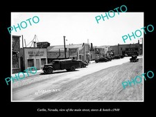 Carlin Nevada The Main St Stores & Hotels c1940 Old Large Historic Photo picture