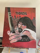 THORGAL THE BARBARÍAN COVER ORIGINAL OIL PAINTING VINTAGE RETRO CÓMIC ART picture