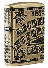 Zippo Armor Windproof Deep Carved Ouija Board Lighter 49001, New In Box picture
