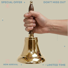 NEW Large Solid Brass Loud Hand Call 11
