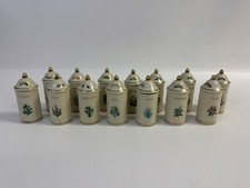 Vintage Lenox Spice Garden Set of 14 Jars with Lids 1992 24k Gold Trim picture
