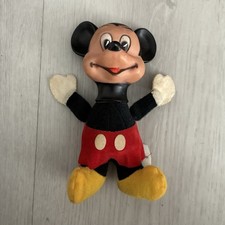 Vintage Walt Disney Productions Mickey Mouse Rubber Face Plush Doll Taiwan picture