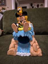 Vintage Dixie Disney Mickey Mouse & Pluto Splash Mountain 3oz Cup Dispenser 9” picture