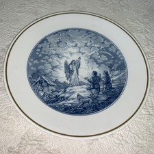 MEISSEN Porcelain Germany Wall Plate 1944 10” Winter Christmas Angel picture