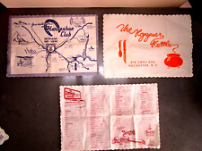 THREE VINTAGE RESTAURANT PAPER PLACEMATS - A-6 picture