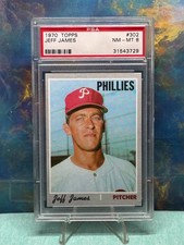 1970 Topps Jeff James #302 PSA 8 NM-MT Philadelphia Phillies Vintage picture