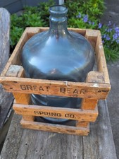 Antique Great Bear Spring Company Crate And Water Bottle (Plastic) No Cork picture