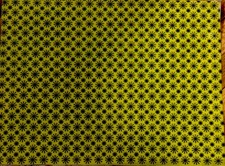 Vtg Vari Vue Lenticular soft vinyl Yellow black spinning gears WOW NOS 20x15” picture