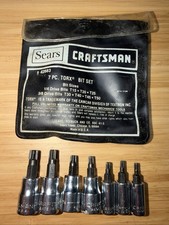 NOS Vintage Sears Craftsman Torx Bit Socket Set 42683 USA Complete 7pc picture