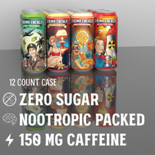Premium A-Bomb Energy Drink Nootropic Pack, 150mg Caffeine, Alpha GPC 98% picture