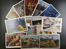 Soviet art postcards 1968-74, Set of 15, nature, portrait, people, painting *49 picture