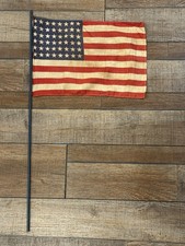 Original Antique 48 Star American Flag Parade 8