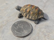 Antique Austrian Cold Painted Bronze Turtle Miniature Figure Bergman Style picture