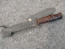 Vintage WWII KABAR USN MK2 Fighting Knife Nord 8114 BMCO Rare Sheath US Navy picture