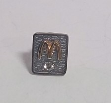 1/10 10K GF McDonald's Corporate Service Award Lapel Pin W/ Diamond Jostens picture