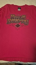 VTG Harley-Davidson Men's Short Sleeve T-Shirt Size LG RED picture