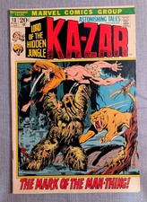 ASTONISHING TALES 13 1972 3RD MAN-THING 2ND COLOR APP KA-ZAR ZABU BUCKLER KEY FN picture