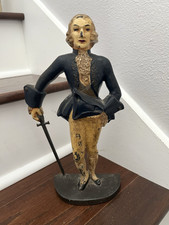 RARE ANTIQUE VINTAGE c.1930's MR. FANCY PANTS MARQUIS MAN DOORSTOP picture
