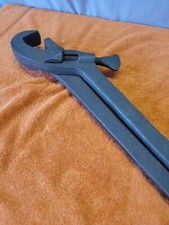 Q-Vintage Antique Rare Adjustable Pipe Wrench Iron, Monkey Wrench  Tractor/Auto picture