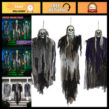 3 Pack Hanging Halloween Skeleton Ghosts & Grim Reapers - Outdoor Decorations picture