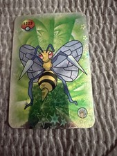Rare Silver Set Beedrill #1223 Pokémon Vintage Prism Vending Sticker picture