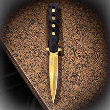 Classic Italian-Siletto Style, Switch/Spring Assist Blade, EDC Survival Tool picture