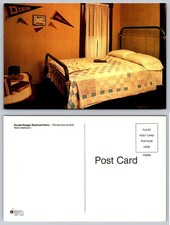 Ronald Reagan Boyhood Home Dixon IL Bedroom Vintage Postcard Eureka College picture